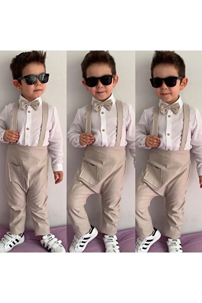 Moon Cream Salopet Set