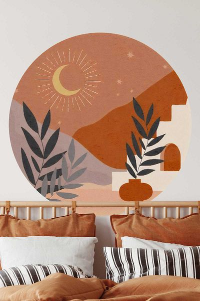 Sticker Ekspres Autocolant de perete decorativ Bohemian Art Circle Boho