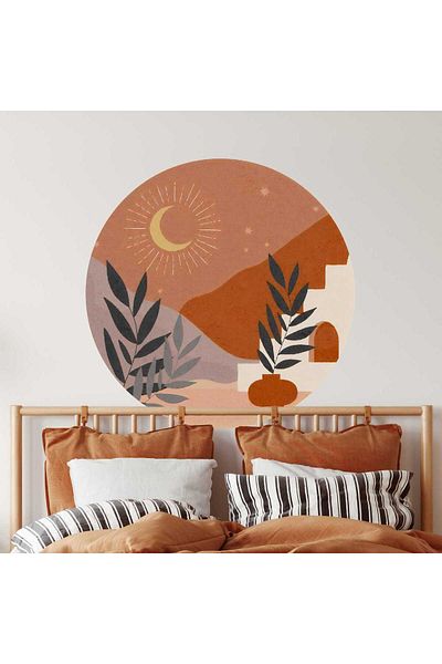 Sticker Ekspres Autocolant de perete decorativ Bohemian Art Circle Boho