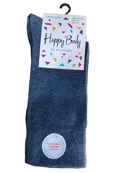 Happy Body Organic Women's 3-Piece Diabetic Sugar Socks Set - Plain Non-Squeezing Elastic and Seamless