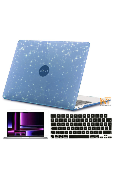 Nezih Case Macbook Pro 13 Inç M1/m2 Çip A2338 A2686 Alt Üst Kılıf / Klavye Kılıfı / Ekran Koruyucu Film Seti