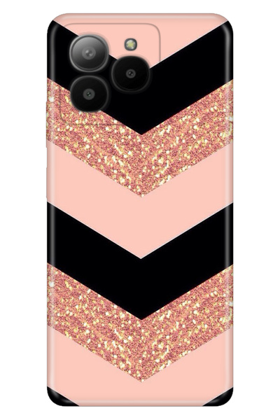 omix X7 Uyumlu Kılıf Resimli Baskılı Nano Silikon Simli Pullu Mermer