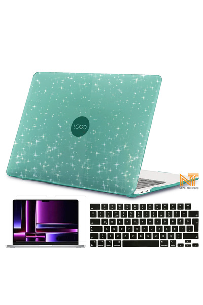 Nezih Case Macbook Pro 13 Inç M1/m2 Çip A2338 A2686 Alt Üst Kılıf / Klavye Kılıfı / Ekran Koruyucu Film Seti