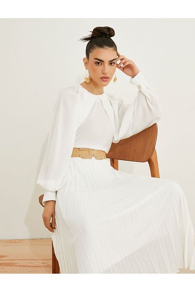 Koton Chiffon-Bluse mit langen Ärmeln