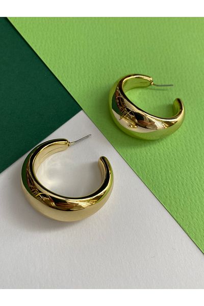 Pinery Jewels Women's Vintage Large Hoop Earrings Pair