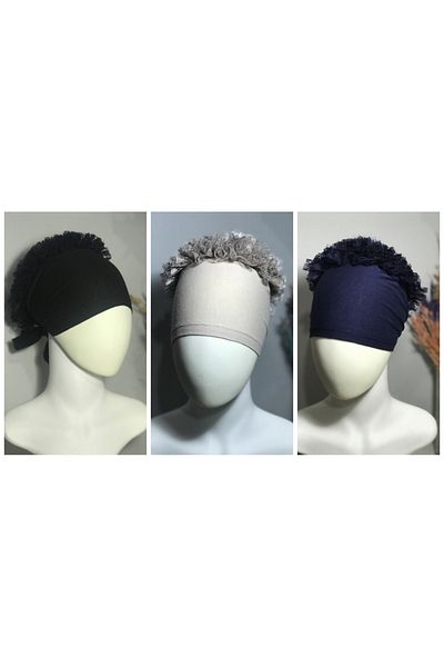 Zamir Set of 3 Lace Bonnet