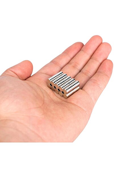 Dünya Magnet 10 Adet - Yuvarlak Neodyum Mıknatıs, 5x1,5 Mm, Güçlü Magnet, N35 Kalite