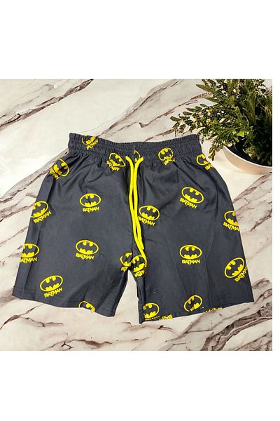 Batman Παιδικό μαγιό σορτς με στάμπα Batman με δέσιμο στη μέση