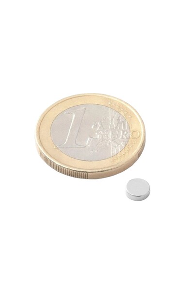Dünya Magnet Yuvarlak Neodyum Mıknatıs, 5x1,5 Mm, Güçlü Magnet, N35 Kalite - 50 Adet