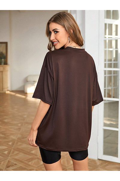DAXİS Sportwear Company Tricou oversize pentru damă cu gâtul turnat