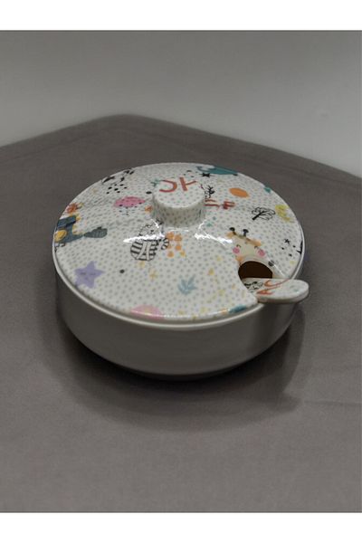 Freya Melamine Food Bowl with Spoon, Food Bowl with Lid