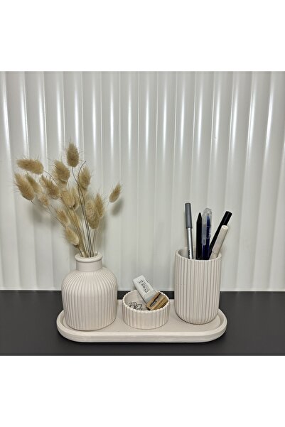 Betohome Design KALEMLİK VAZO SET,DEKORATİF MASAÜSTÜ ORGANİZER, İSKANDİNAV 4'...