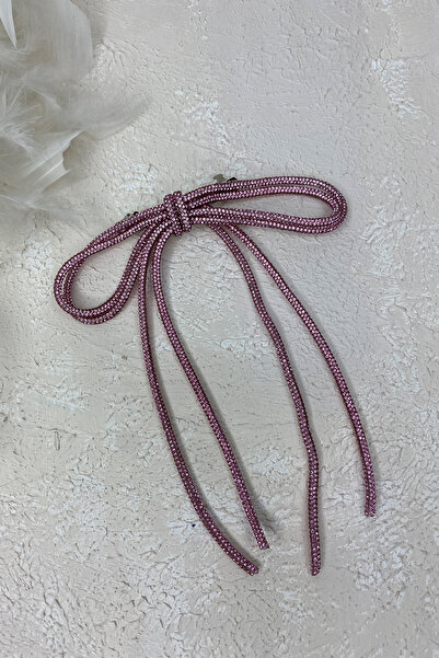 Limelia Cataramă automată Seyran Accesoriu de păr cu cataramă cu arc cu bijuterii roz