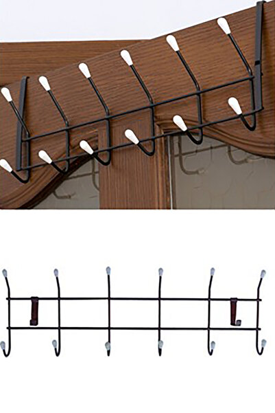 TechnoStation Amerikan Panel Kapı Askısı 6 Lı 12x50 cm Pratik Sağlam Askılık