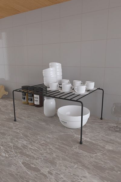 EVA METAL TASARIM Организатор за шкафове, плот, чиния за баня, стъклена организация