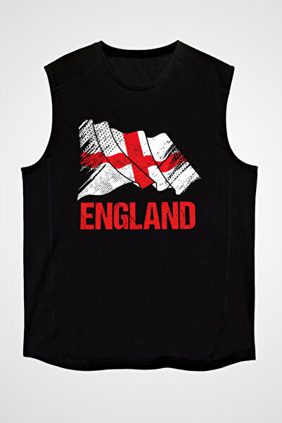 Darkhane Great Britain England Black Unisex Sleeveless T-Shirt Cut Sleeve T-S...