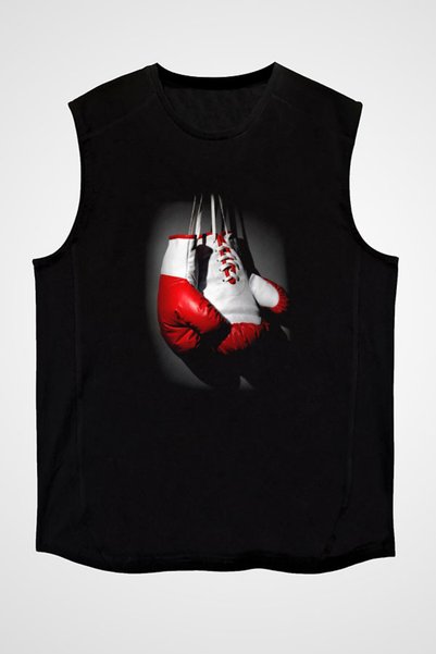 Darkhane Boxing Gloves Black Unisex Sleeveless T-Shirt Cut Sleeve T-Shirt