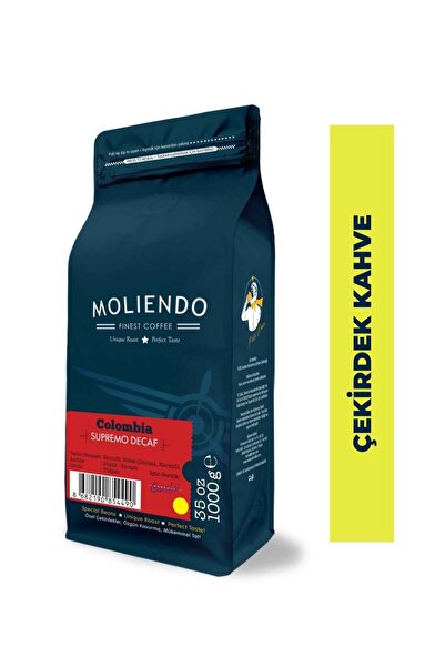 Moliendo Finest Coffee Colombia Supremo Decaf (KAFEİNSİZ) Yöresel Kahve (Çeki...