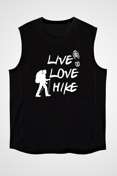 Darkhane الرحلات والمشي لمسافات طويلة - تي شيرت أسود بدون أكمام للجنسين