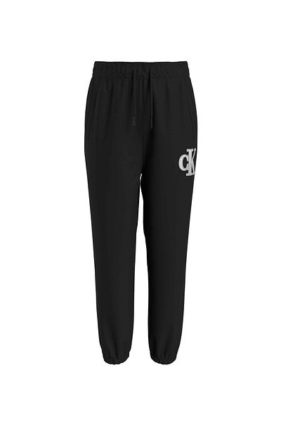 Calvin Klein Elastic Leg Black Women's Sweatpants Metallic Monogram Sweatpants