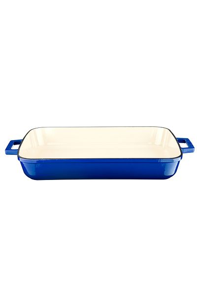 Lava Cast Rectangular Rosto and Oven Tray Cast Iron Monolithic Double Handle Edition Series Size 26x