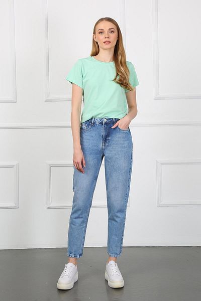 Twister Jeans Sandy 9132-23 Blugi Mom Jeans de damă cu talie înaltă rupti
