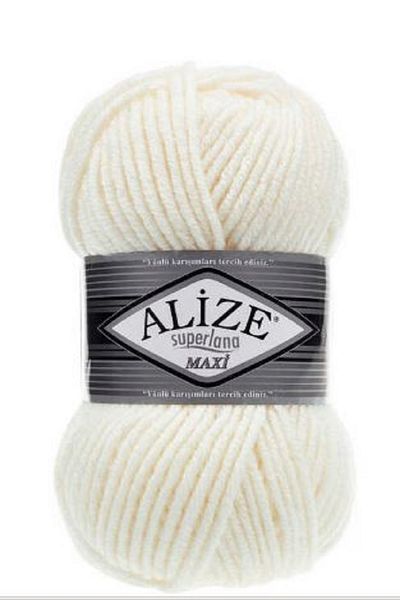 Alize Superlena Maxi Cream 1 piece colar: 62