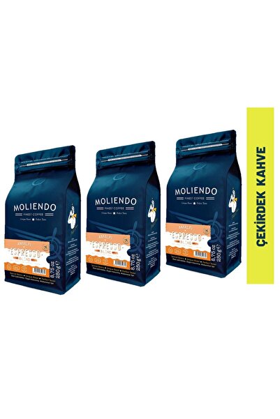 Moliendo Finest Coffee Amalfi Espresso Blend Kahve Avantaj Paketi (Çekirdek Kahve) 3*250 g