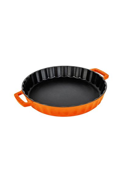 Lava Cast Round Rosto and Oven Tray Cast Iron Solid Double Handle Diameter(Ø)30cm