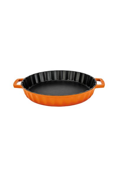 Lava Cast Round Rosto and Oven Tray Cast Iron Solid Double Handle Diameter(Ø)30cm