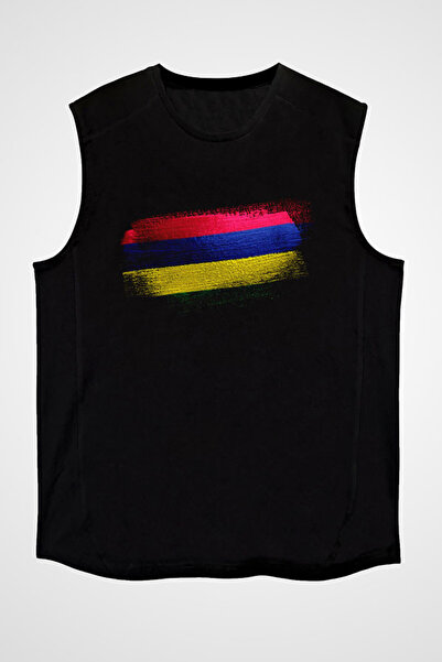 Darkhane Mauritius Black Unisex Sleeveless T-Shirt Cut Sleeve T-Shirt
