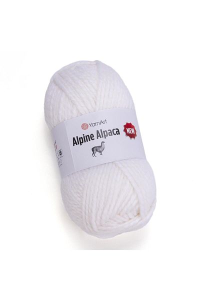 Yarnart ALPINE ALPACA NEW - ΠΛΕΚΤΟ ΣΤΟ ΧΕΡΙ ΣΚΟΡΔΟ ΛΕΥΚΟ-1440