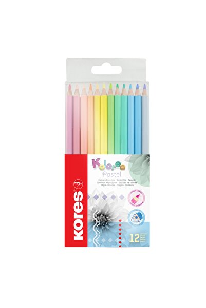 kores Kolores Pastel 12'li Ahşap Boya Kalemi
