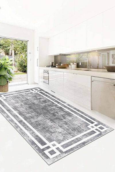 df home Kesme mutfak halısı Desenli Dijital Baskı Yıkanabilir Kaymaz Taban  İ...