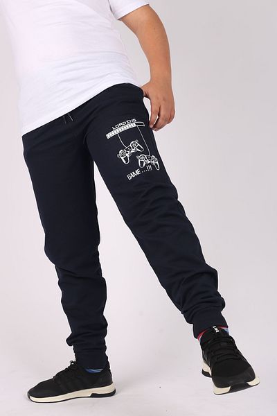 Çiggo Kids Pantaloni de trening pentru băieți cu 2 fire cu imprimare joc de încărcare
