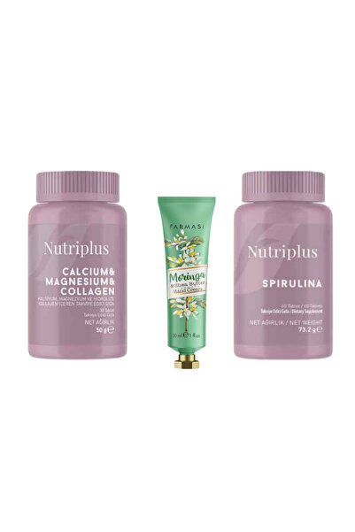 Farmasi Nutrıplus Calcıum Magnesıum CollagenTablet + Nutriplus Spırulına + Mo...