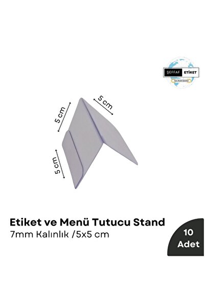 Şeffaf Etiket 10 Adet PVC Etiket Tutucu Etiketlik Kağıt Tutma İsimlik Stand A...