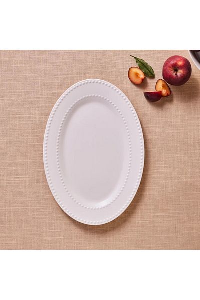 Karaca Cody Ovaler Teller 35 cm ideal für geschmackvolles Servieren und den täglichen Gebrauch