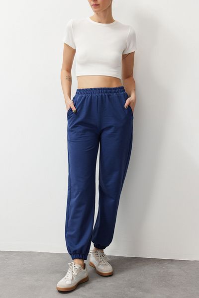Edit by Trendyol Indigo Basic Knitted Jogger Sweatpants - TEDAW24EA00003