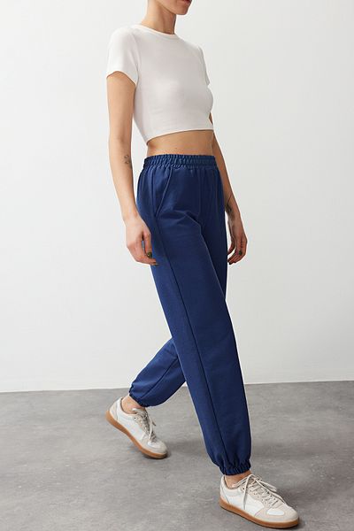Edit by Trendyol Indigo Basic Knitted Jogger Sweatpants - TEDAW24EA00003