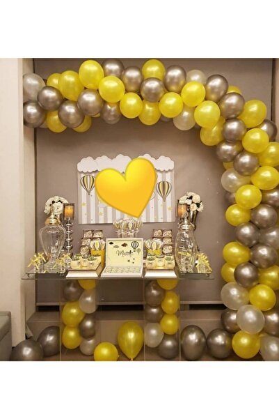 Generic Brand Star 100 Pieces Metallic Balloon Chain - Gold, Silver, White, M...