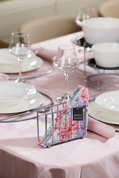 Edora Home Silver Cage Napkin Holder, Cafe Cafe, Restaurant, Hotel, Decorative Napkin Holder Gift-metal Stainless