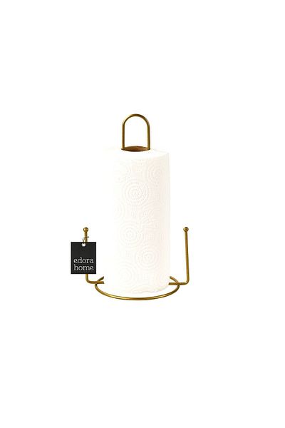 Edora Home Χάρτινο ρολό χρυσό με θήκη για πετσέτες, θήκη για χαρτοπετσέτα κουζίνας Αξεσουάρ παιδικού δωματίου μπάνιου - Μεταλλικό ανοξείδωτο
