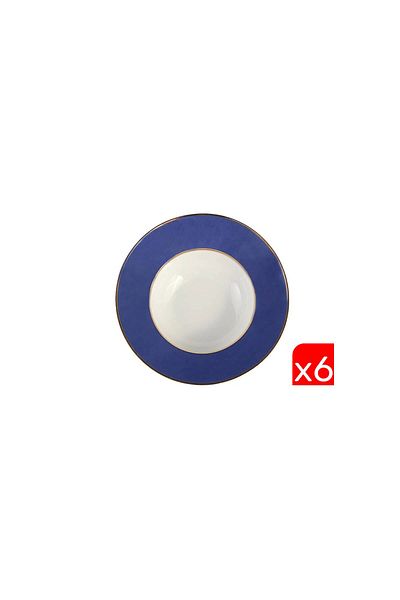 Porland Madeleine Navy Blue Soup Bowl 17cm 6 Pieces 04ap021936