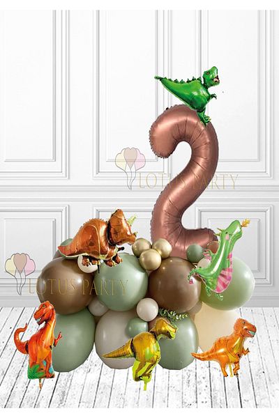 LOTUS PARTY Ζαρτιέρες με μπαλόνια σαφάρι με θέμα τον δεινόσαυρο 2 ετών