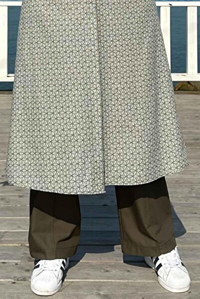 Rabia Şamlı Khaki Wide Leg Trousers