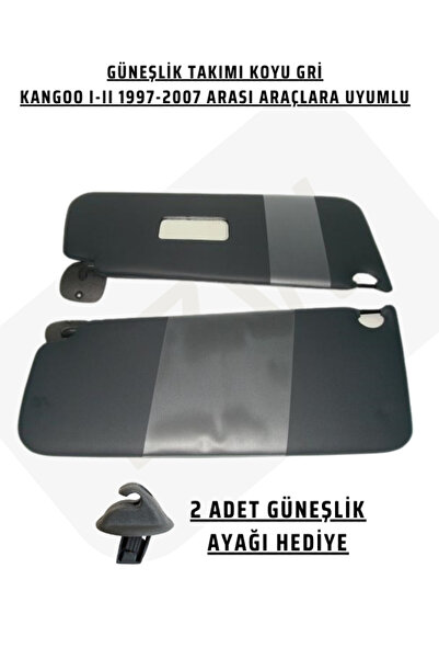 FZW RENAULT KANGO 1997-2007 SET PARASOLURI AUTO GRI ÎNCHIS (2 BUCĂȚI CU CADOU)