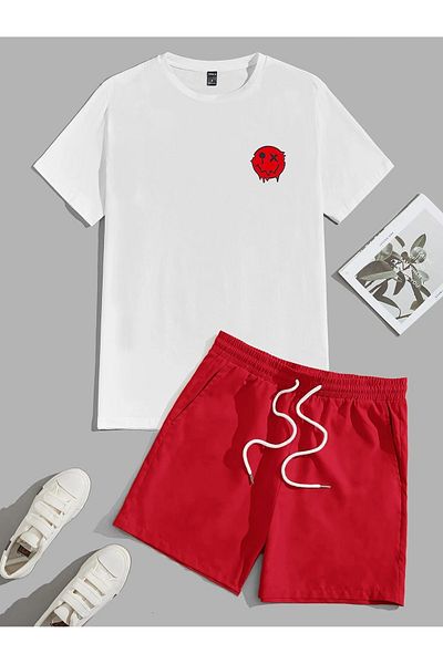 DAXİS Sportwear Company Unisex Printed Bottom Top Set - Σορτς T-shirt Σετ