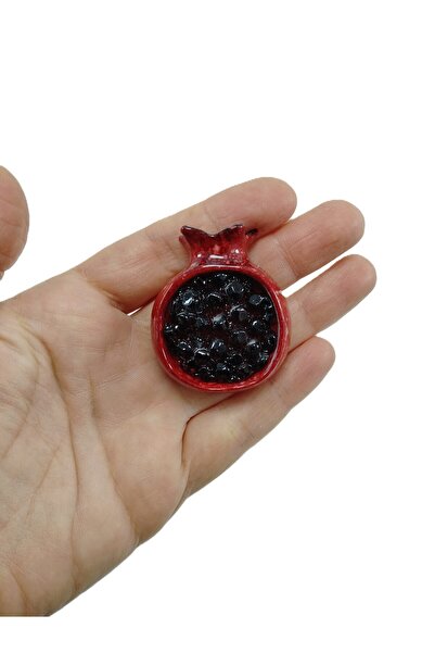 Ennea Art Kırmızı Nar Magnet Polyester Dekoratif Obje