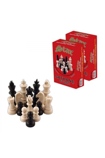 Adil Baba Plastic Chess Pieces Large Size